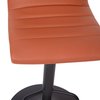 Flash Furniture Cognac Vinyl Adjustable Barstool with Black Base CH-92023-1-BRBK-GG
